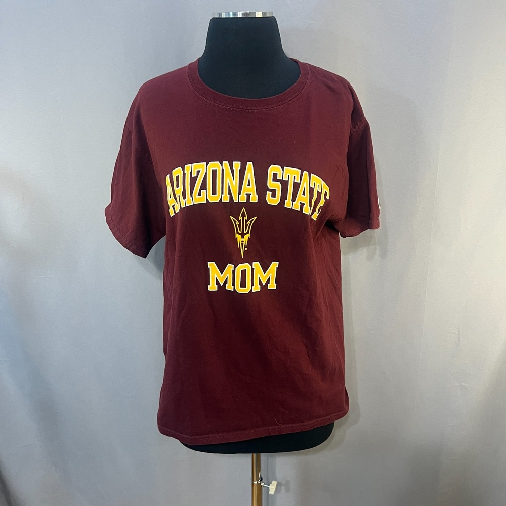 Arizona State Sun Devils T Shirt Womens Medium Red Champion Mom Football NCAA